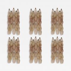 Carlo Scarpa Mid Century Modern Poliedri Italian Sconces by Carlo Scarpa for Venini - 3728356