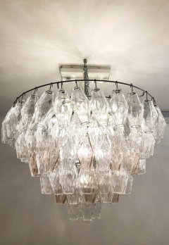 Carlo Scarpa Mid Century Murano Glass Chandelier Polyhedr by Carlo Scarpa Italy 1950s - 3417340