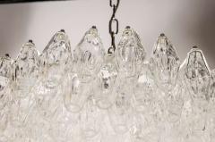 Carlo Scarpa Modernist Handblown Translucent Murano Glass Polyhedral Chandelier - 1560266