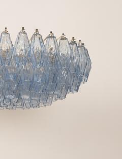 Carlo Scarpa Original Blue Glass Poliedri Chandelier by Carlo Scarpa for Venini Italy c1960 - 3654737