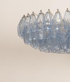 Carlo Scarpa Original Blue Glass Poliedri Chandelier by Carlo Scarpa for Venini Italy c1960 - 3654739