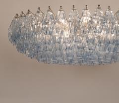 Carlo Scarpa Original Blue Glass Poliedri Chandelier by Carlo Scarpa for Venini Italy c1960 - 3654742