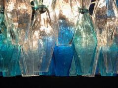 Carlo Scarpa Pair of Murano Glass Poliedri Colored Chandelier in the Style of Carlo Scarpa - 3693559
