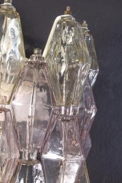 Carlo Scarpa Pair of Pink and Amber Poliedri Sconces Carlo Scarpa Venini Variation 1980 - 3425707