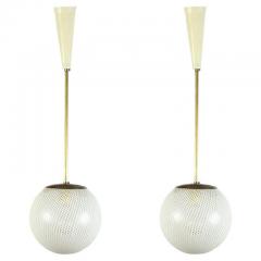 Carlo Scarpa Pair of Rare Venini Reticello Pendant by Carlo Scarpa 1940 - 4478961