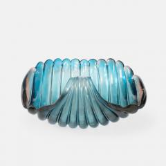 Carlo Scarpa Rare Sculptural Blue Glass Shell Dish by Carlo Scarpa for Venini - 4584465