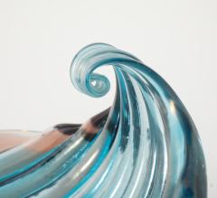 Carlo Scarpa Rare Sculptural Blue Glass Shell Dish by Carlo Scarpa for Venini - 4584476