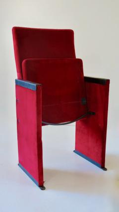 Carlo Scarpa Set of 12 Red Velvet Carlo Scarpa Theatre Chairs from the Auditorium Roma 1960 - 1907462