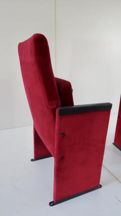 Carlo Scarpa Set of 12 Red Velvet Carlo Scarpa Theatre Chairs from the Auditorium Roma 1960 - 1907464