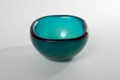 Carlo Scarpa Turquoise Glass Bowl Corroso Attributed Carlo Scarpa - 519146