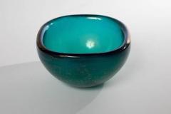 Carlo Scarpa Turquoise Glass Bowl Corroso Attributed Carlo Scarpa - 519147