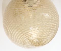 Carlo Scarpa Venini 1930s reticello glass globe chandelier - 1014026