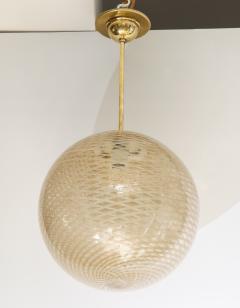 Carlo Scarpa Venini 1930s reticello glass globe chandelier - 1014032