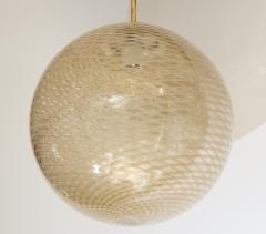 Carlo Scarpa Venini 1930s reticello glass globe chandelier - 1014033