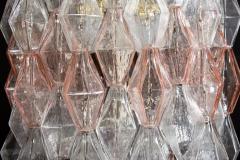 Carlo Scarpa Venini Pink and Ice Original Poliedri Chandelier by Carlo Scarpa 1955 - 4804712