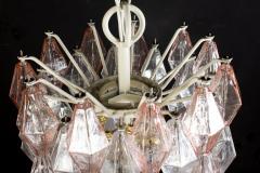 Carlo Scarpa Venini Pink and Ice Original Poliedri Chandelier by Carlo Scarpa 1955 - 4804720