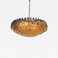 Carlo Scarpa Very Huge Amber Polyhedral Murano Glass Chandelier in the Manner of Venini - 560856