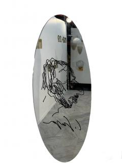 Carlo Scarpa Vintage 20th Century Mirror with Autoportrait of Carlo Scarpa for Gavina - 3613884