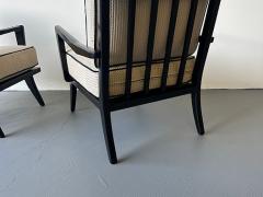 Carlo de Carli Carlo di Carli A Pair of Black Lacquer Arm Chairs Carlo diCarli 1950s - 4602163