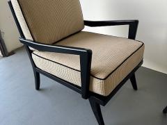 Carlo de Carli Carlo di Carli A Pair of Black Lacquer Arm Chairs Carlo diCarli 1950s - 4602165