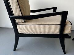 Carlo de Carli Carlo di Carli A Pair of Black Lacquer Arm Chairs Carlo diCarli 1950s - 4602166
