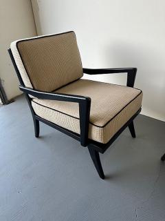 Carlo de Carli Carlo di Carli A Pair of Black Lacquer Arm Chairs Carlo diCarli 1950s - 4613542