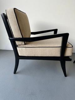 Carlo de Carli Carlo di Carli A Pair of Black Lacquer Arm Chairs Carlo diCarli 1950s - 4613543