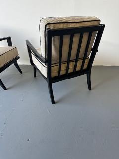 Carlo de Carli Carlo di Carli A Pair of Black Lacquer Arm Chairs Carlo diCarli 1950s - 4613545