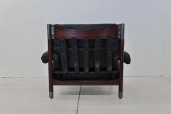 Carlo de Carli Carlo di Carli Black Midcentury Lounge Chair with Ottoman Model Sella by Carlo de Carli 1960s - 3145679