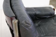 Carlo de Carli Carlo di Carli Black Midcentury Lounge Chair with Ottoman Model Sella by Carlo de Carli 1960s - 3145685