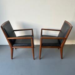 Carlo de Carli Carlo di Carli Can be sold as pairs The walnut framework with tapering and flaring legs and ar - 4602177