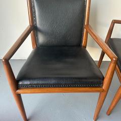 Carlo de Carli Carlo di Carli Can be sold as pairs The walnut framework with tapering and flaring legs and ar - 4602184