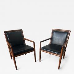 Carlo de Carli Carlo di Carli Can be sold as pairs The walnut framework with tapering and flaring legs and ar - 4604668