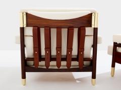 Carlo de Carli Carlo di Carli Carlo De Carli pair of armchairs rosewood brass leather 1966 - 4124686