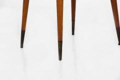 Carlo de Carli Carlo di Carli Carlo de Carli Wooden Chairs in Brass and Velvet Attr - 3657878