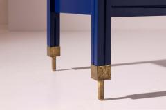 Carlo de Carli Carlo di Carli Carlo de Carli chest of drawers in blue lacquered wood by Sormani Italy 1960s - 4415277