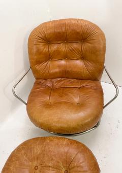 Carlo de Carli Carlo di Carli Mid Century Modern 915 Leather Armchair Ottoman by Carlo de Carli - 2728574