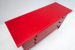 Carlo de Carli Carlo di Carli Mid Century Modern Red Chest of Drawers by Carlo di Carli for Sormani - 2769564