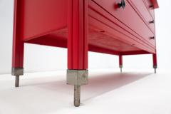 Carlo de Carli Carlo di Carli Mid Century Modern Red Chest of Drawers by Carlo di Carli for Sormani - 2769566