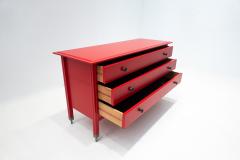 Carlo de Carli Carlo di Carli Mid Century Modern Red Chest of Drawers by Carlo di Carli for Sormani - 2769567