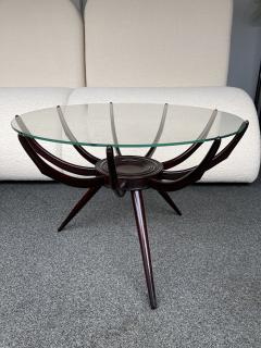 Carlo de Carli Carlo di Carli Mid Century Wood and Glass Spider Coffee Table by Carlo De Carli Italy 1950s - 2335844