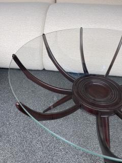 Carlo de Carli Carlo di Carli Mid Century Wood and Glass Spider Coffee Table by Carlo De Carli Italy 1950s - 2335845