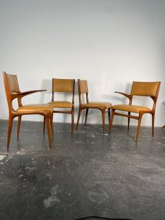 Carlo de Carli Carlo di Carli Rare Set of Six Carlo De Carli Dining Chairs in Walnut for Singer and Sons - 4020462