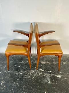 Carlo de Carli Carlo di Carli Rare Set of Six Carlo De Carli Dining Chairs in Walnut for Singer and Sons - 4020467