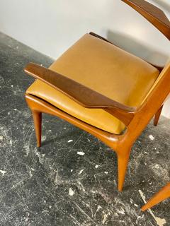 Carlo de Carli Carlo di Carli Rare Set of Six Carlo De Carli Dining Chairs in Walnut for Singer and Sons - 4020468