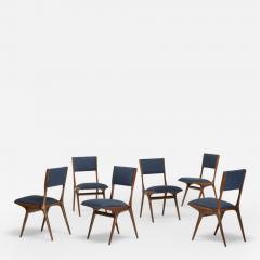 Carlo de Carli Carlo di Carli Rare set of 8 chairs model 634 designed by the architect - 3391162