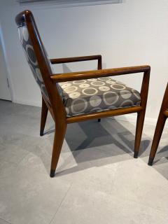 Carlo de Carli Carlo di Carli Set of 4 Italian Modern Walnut Armchairs Carlo di Carli 1960s - 4605875