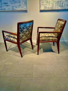 Carlo de Carli Carlo di Carli Set of 4 Italian Modern Walnut Armchairs Carlo di Carli 1960s - 4605877