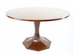 Carlo de Carli Carlo di Carli stunning Carlo De Carli large wood veneer round pedestal dining table 1960 - 2752317