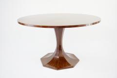 Carlo de Carli Carlo di Carli stunning Carlo De Carli large wood veneer round pedestal dining table 1960 - 2752319